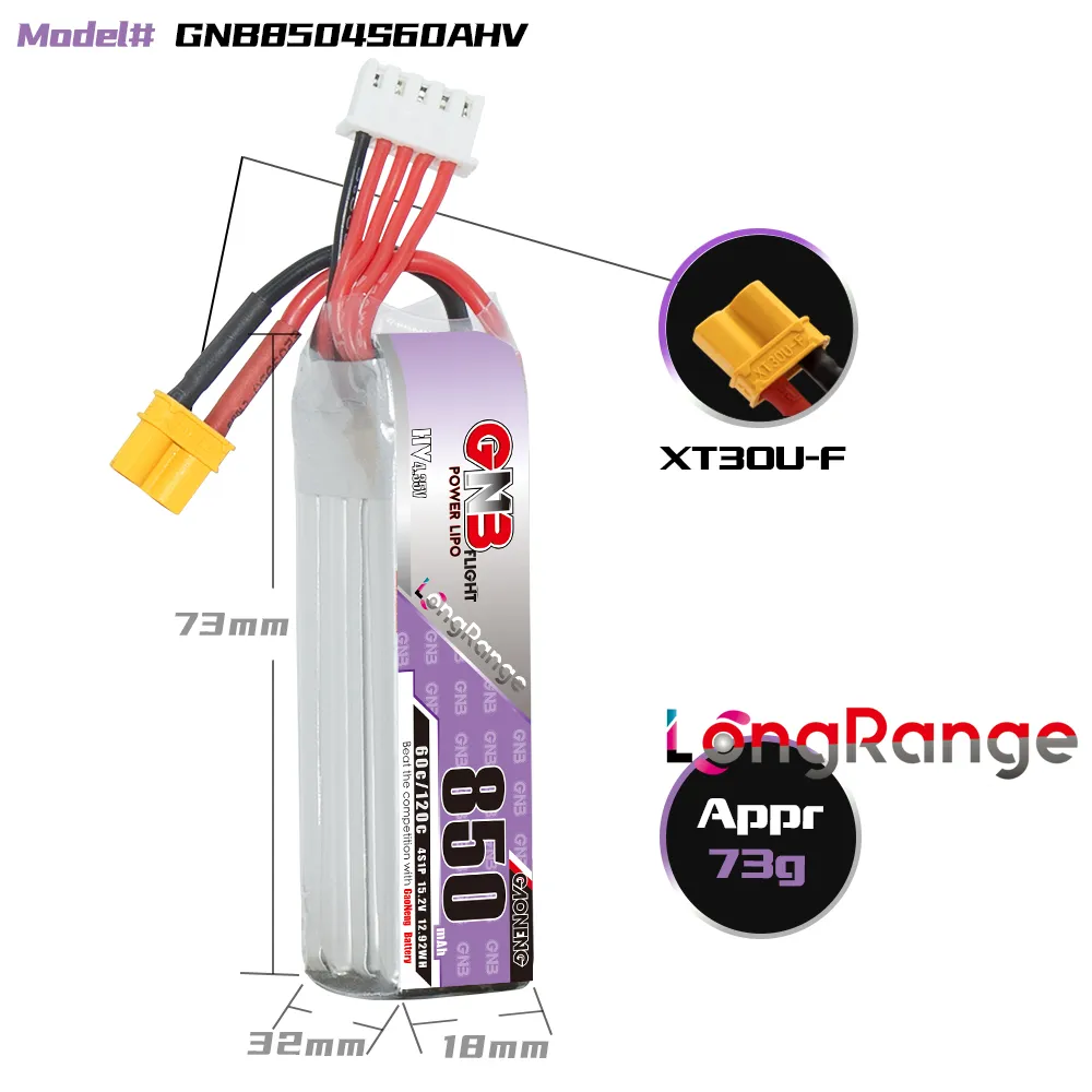 بطارية GAONENG GNB LiPo 850mAh - مراجعة Drone Battery Li-Ion وسعره