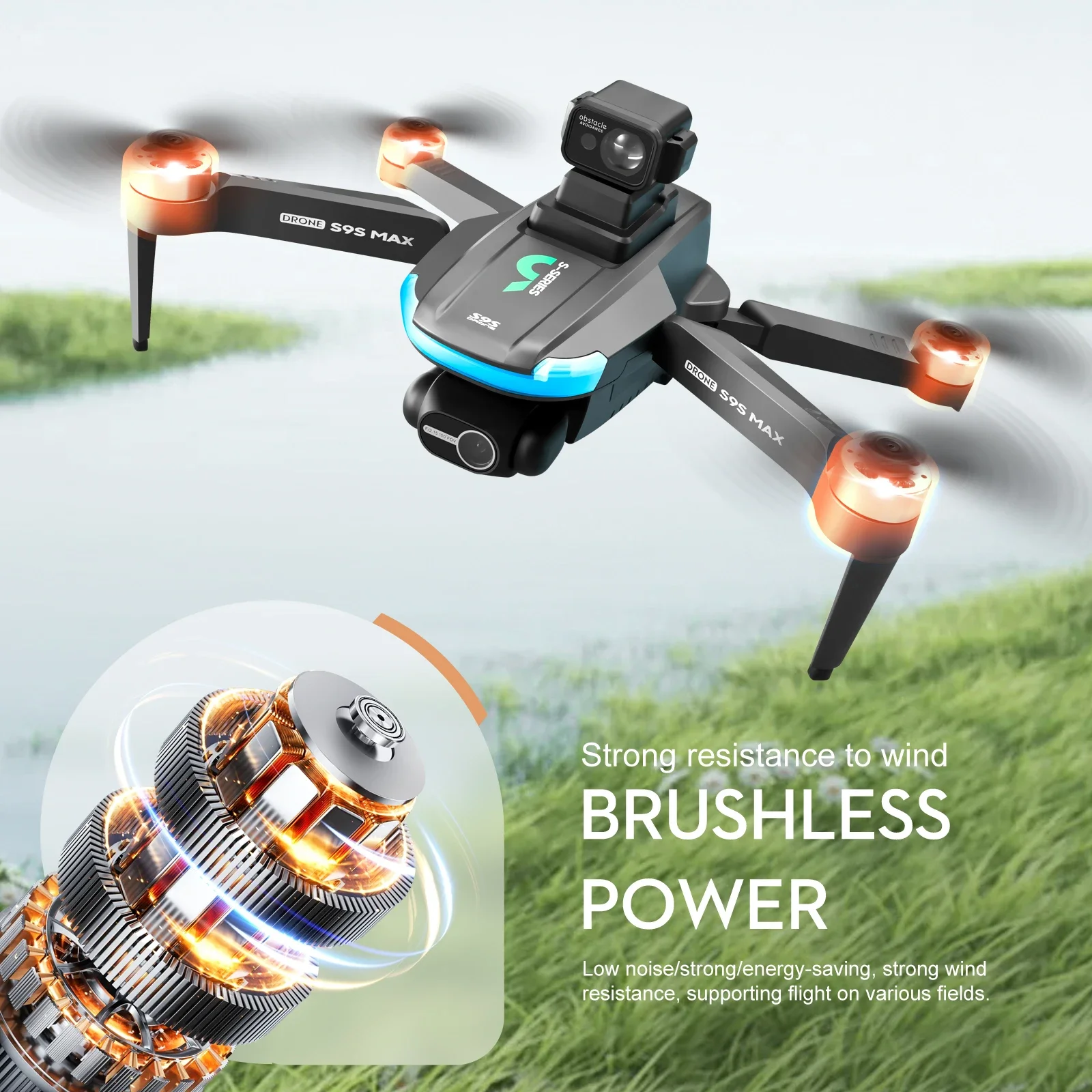 جديد S9S ماكس طائرة صغيرة بدون - مراجعة Drone Battery Case وسعره