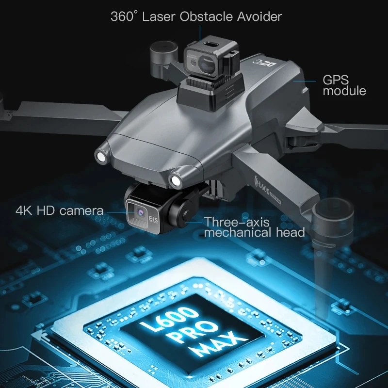 L600 PRO MAX GPS الطائرة بدون  - مراجعة Drone Battery Case وسعره